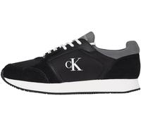 Calvin Klein Uomo Sneakers Running Sock Laceup Eleganti, Multicolor (Black/Charcoal Grey/Bright White), 44