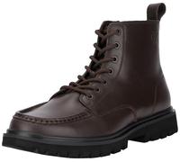 Calvin Klein Uomo Stivali Mezza Gamba Eva Laceup in Pelle, Marrone (Dark Brown/Black), 45