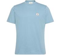 Calvin Klein Uomo T-Shirt Maniche Corte Badge Jersey Classic Tee in Cotone, Blu (Smoke Blue), XL