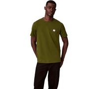 Calvin Klein Uomo T-Shirt Maniche Corte Badge Jersey Classic Tee in Cotone, Nero (Medieval Forest), S