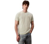 Calvin Klein Uomo T-Shirt Maniche Corte Badge Jersey Classic Tee in Cotone, Verde (Tender Greens), XL