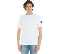 Calvin Klein Uomo T-Shirt Maniche Corte Badge Regular Tee Scollo Rotondo, Bianco (Bright White), XS