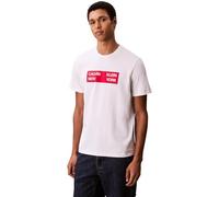 Calvin Klein Uomo T-Shirt Maniche Corte Box Graphic Tee Regular Fit, Bianco (Brilliant White), XXL