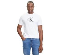 Calvin Klein Uomo T-Shirt Maniche Corte Center Monogram Classic in Cotone, Bianco (Brilliant White), XXL