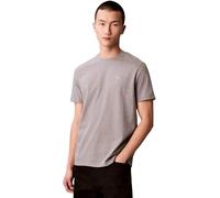 Calvin Klein Uomo T-Shirt Maniche Corte Classic Monogram Tee con Scollo Rotondo, Grigio (Med Grey Htr), L