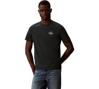 Calvin Klein Uomo T-Shirt Maniche Corte Confezione da 2 Classic Micro Monologo con Scollo Rotondo, Multicolore (Bright White/Nearly Navy), M