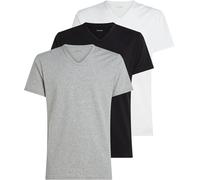 Calvin Klein Uomo T-Shirt Maniche Corte Confezione da 3 con Scollo a V, Multicolore (Black, White, Grey Heather), 3XL
