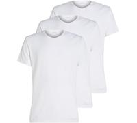 Calvin Klein Uomo T-Shirt Maniche Corte Confezione da 3 Crew Neck Basic, Bianco (White, White, White), L