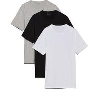 Calvin Klein Uomo T-Shirt Maniche Corte Confezione da 3 Crew Neck Basic, Multicolore (Black, White, Grey Heather), XS