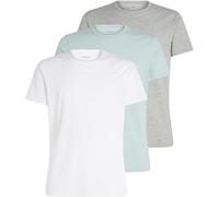 Calvin Klein Uomo T-Shirt Maniche Corte Confezione da 3 Crew Neck Basic, Multicolore (White, Grey Heather, Sterling Blue), S