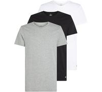 Calvin Klein Uomo T-Shirt Maniche Corte Confezione da 3 in Cotone, Multicolore (Black, White, Grey Heather), S