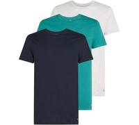Calvin Klein Uomo T-Shirt Maniche Corte Confezione da 3 in Cotone, Multicolore (Shoreline, Snow HTHR, Lively Teal), XL