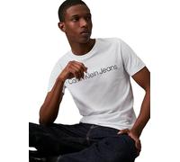 Calvin Klein Uomo T-Shirt Maniche Corte Core Institutional Logo Slim Tee Scollo Rotondo, Bianco (Bright White), 3XL