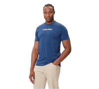 Calvin Klein Jeans - T-shirt blu scuro con logo scomposto-Blu navy 50