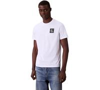 Calvin Klein Uomo T-Shirt Maniche Corte Gradient Monogram Logo in Cotone, Bianco (Brilliant White), L