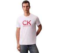 Calvin Klein Uomo T-shirt Maniche Corte Graphic Tee Scollo Rotondo, Bianco (Brilliant White), S
