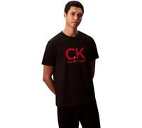 Calvin Klein Uomo T-Shirt Maniche Corte Graphic Tee Scollo Rotondo, Nero (Black), L