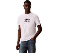 Calvin Klein Uomo T-Shirt Maniche Corte Jersey Graphic con Logo, Bianco (Brilliant White), XL