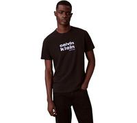 Calvin Klein Uomo T-Shirt Maniche Corte Jersey Graphic con Logo, Nero (Black), S