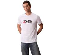 Calvin Klein Uomo T-Shirt Maniche Corte Redbox Graphic Tee con Logo, Bianco (Brilliant White), XXL