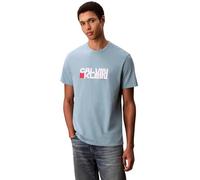 Calvin Klein Uomo T-shirt Maniche Corte Redbox Graphic Tee con Logo, Blu (Smoke Blue), L