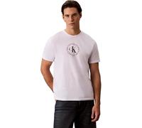 Calvin Klein SS 30s WHSL CK Word Circle Graph LV14RE816G Maglietta Grafica da Uomo, Bianco (Bianco Brillante), XS, Bianco (Bianco Brillante), XS