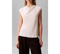 Calvin Klein Viscose Twill Cowl Neck Top White Sand Taglia: S | Magliette intime Outlet | Donna | Marrone
