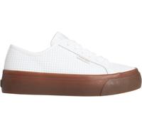 Calvin Klein Vulc Flatf Lace Up Text Lth HW0HW02972 Low Top, Oro (Bright White/Gum), 40