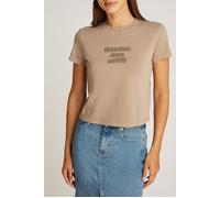 Calvin Klein Washed Puff Print T-shirt Taupe Gray Taglia: XS | T-shirt Outlet | Donna | Nero