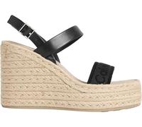 Calvin Klein Wedge Espad 70 Webbing Lth Hw0hw02901, Espadrillas Zeppa Donna, Black (CK Black), 39 EU
