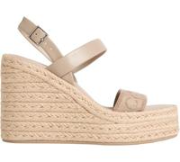 Calvin Klein Wedge Espad 70 Webbing Lth Hw0hw02901, Espadrillas Zeppa Donna, Grey (Nomad), 38 EU