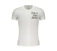 Calvin Klein White Cotton Men T-Shirt - XL