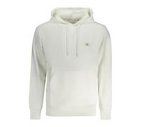 Calvin Klein White Cotton Men's Hooded Sweatshirt - M