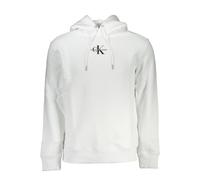Calvin Klein White Cotton Men's Sweater with Hood - XXL