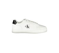 Calvin Klein Uomo Sneakers con Suola Preformata Classic Mono in Pelle, Bianco (Bright White/Black), 43