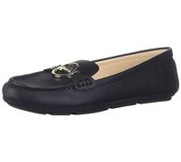 Calvin Klein Women's Layne Loafer Flat, Black Leather 967, 11