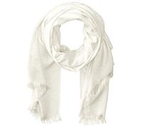 Calvin Klein Women's Logo Pashmina Scarf, Eggshell, One Size