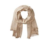 Calvin Klein Women's Logo Pashmina Scarf, Heathered Almond, One Size