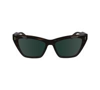 Calvin Klein Women's Sunglasses CK24505S - Havana Brown with Solid Green Lens