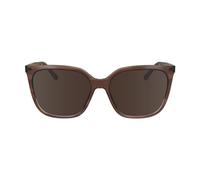 Calvin Klein Women's Sunglasses CK24509S - Striped Brown/Rose with Solid Wine Lens