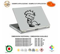 Calvin pipi adesivo notebook tablet baby pee sticker pvc black white