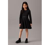 calvinklein Calvin Klein Black Flared Punto Logo Dress 158164cm Nero