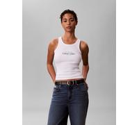 calvinklein Canotta slim in cotone a coste Calvin Klein small Bianco