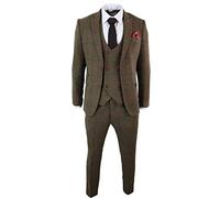 CALVINSUIT uomo Completo Smoking 3 Pezzi 2 Bottoni da Uomo Scozzese