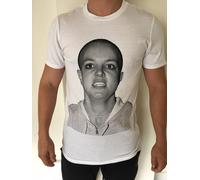 Calvo Pelato Britney Spears T Shirt Cotone Bianco Piccolo, Medio, Grande, XL