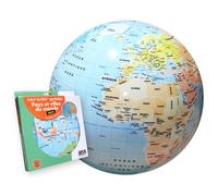 Caly Maxi Globo gonfia Paesi e Città del Mondo 42cm, 009F, Blu Oceano-42cm