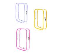 CALYGO Cubi di imballaggio Quart Size Travel Bag Tsa Approvato Clear Toiletry Bag Piccolo Europeo Internazionale Must Haves Long Flight Airplane Essentials, giallo, viola, rosa, Volo lungo viaggio