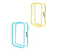 CALYGO Cubi di imballaggio Quart Size Travel Bag Tsa Approvato Clear Toiletry Bag Piccolo Europeo Internazionale Must Haves Long Flight Airplane Essentials, Giallo, blu., Volo lungo viaggio