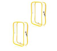 CALYGO Cubi di imballaggio Quart Size Travel Bag Tsa Approvato Clear Toiletry Bag Piccolo Europeo Internazionale Must Haves Long Flight Airplane Essentials, Giallo, Volo lungo viaggio internazionale