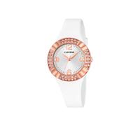Calypso K5659/1 - Orologio da donna al quarzo, con quadrante analogico bianco e cinturino in plastica bianca, bianco/bianco, Colore: RAL
